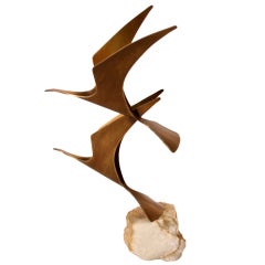 Curtis Jere Oiseaux en vol - Sculpture de table