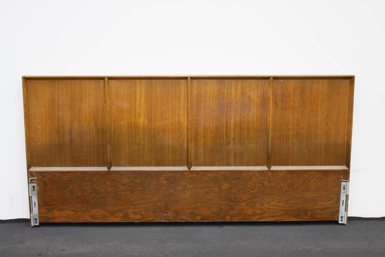 King size midcentury headboard by Paul McCobb from the Calvin Group, can be refinished at additional cost