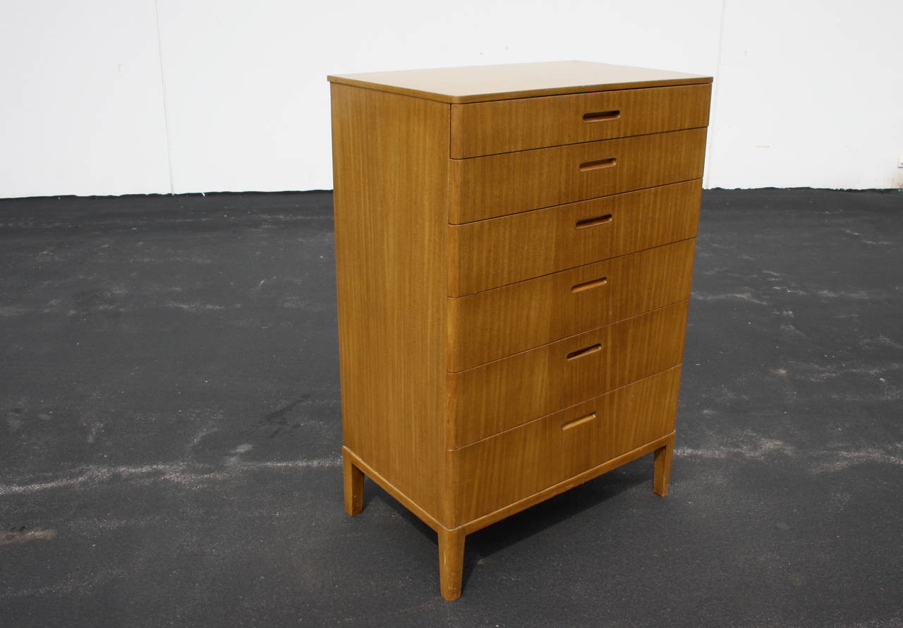 Mid-Century Modern Pair of Edward Wormley Tall Dressers or Chest of Drawers