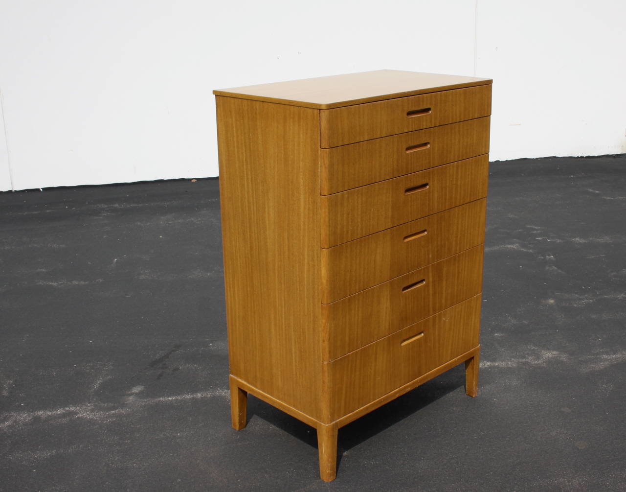 Mid-20th Century Pair of Edward Wormley Tall Dressers or Chest of Drawers