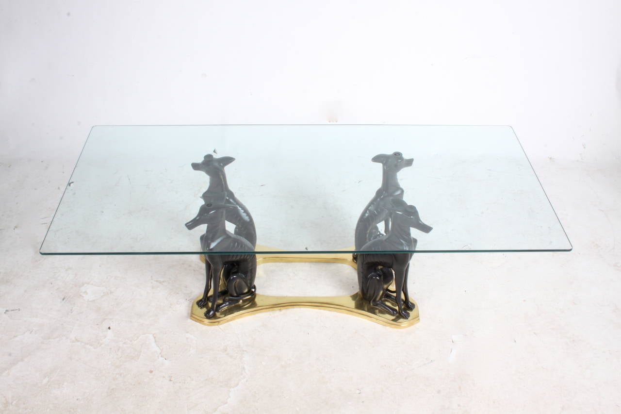 Hollywood Regency Coffee Table with Whippet Base 5