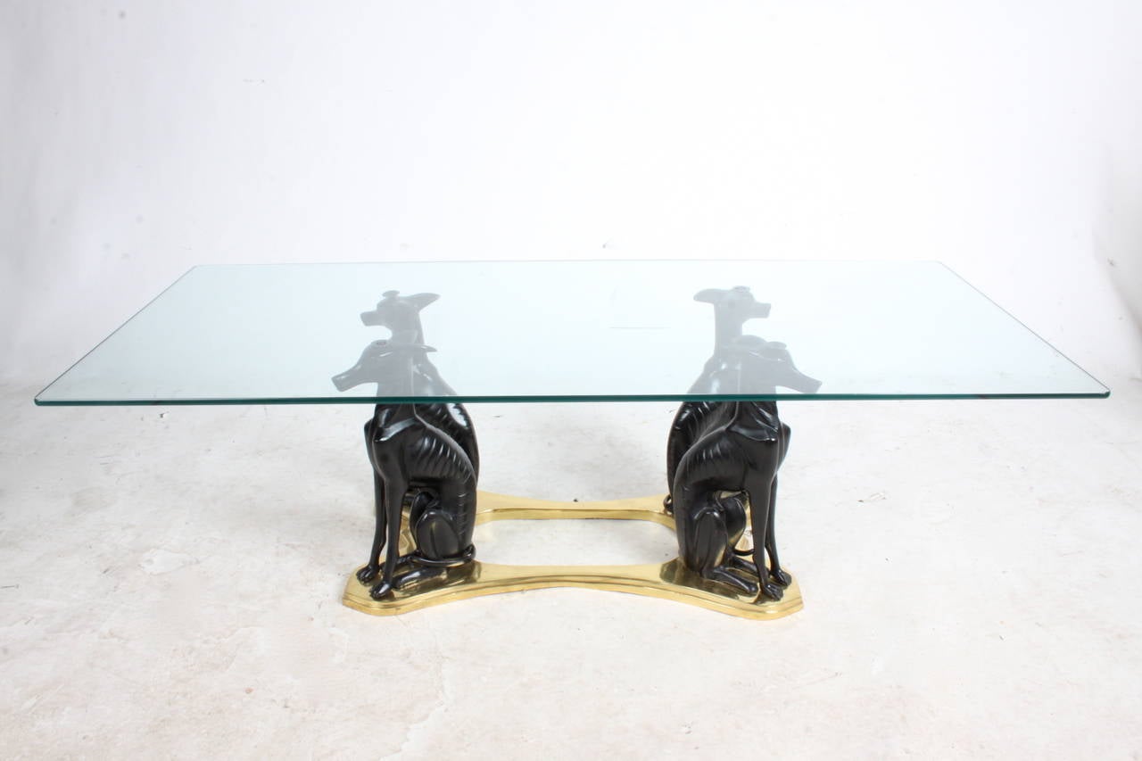 Hollywood Regency Coffee Table with Whippet Base 3