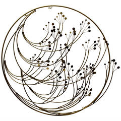 C. Jere Circular Wall Sculpture Signed and Dated 4
