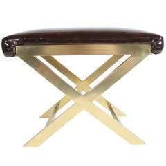 Milo Baughman for Thayer Coggin Brass X bench