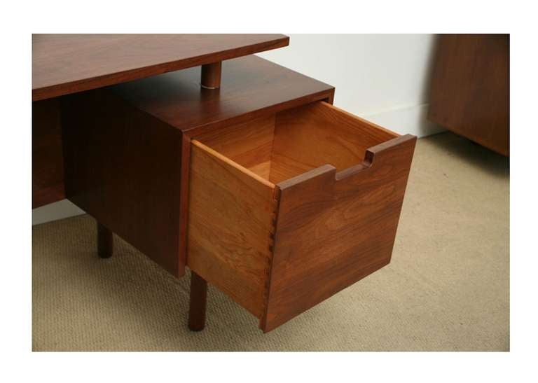 Mid-Century Modern Milo Baughman Floating Top Desk