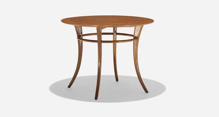 T. H. Robsjohn-Gibbings Round Side Table with Klismos legs