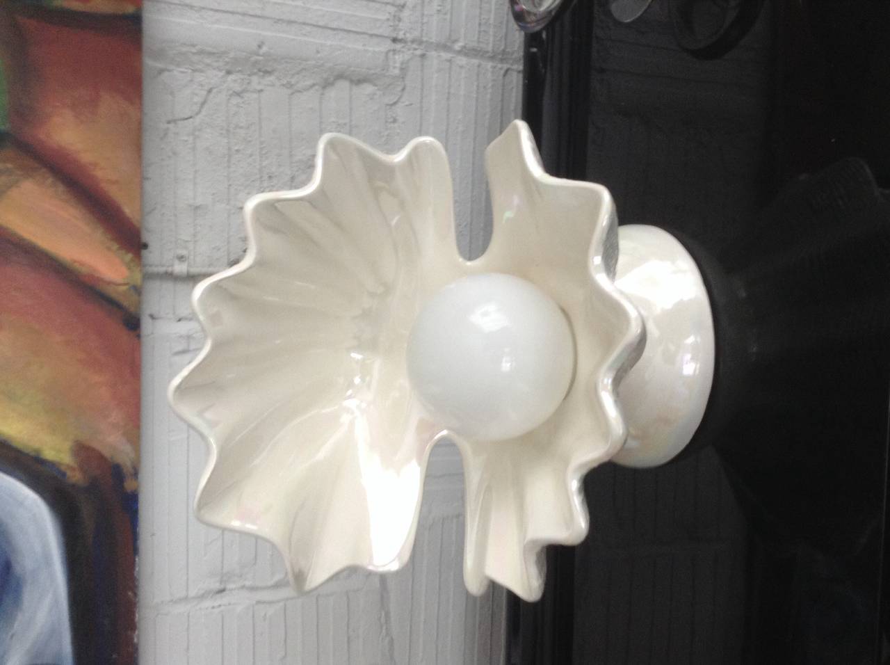 vintage clam shell lamp