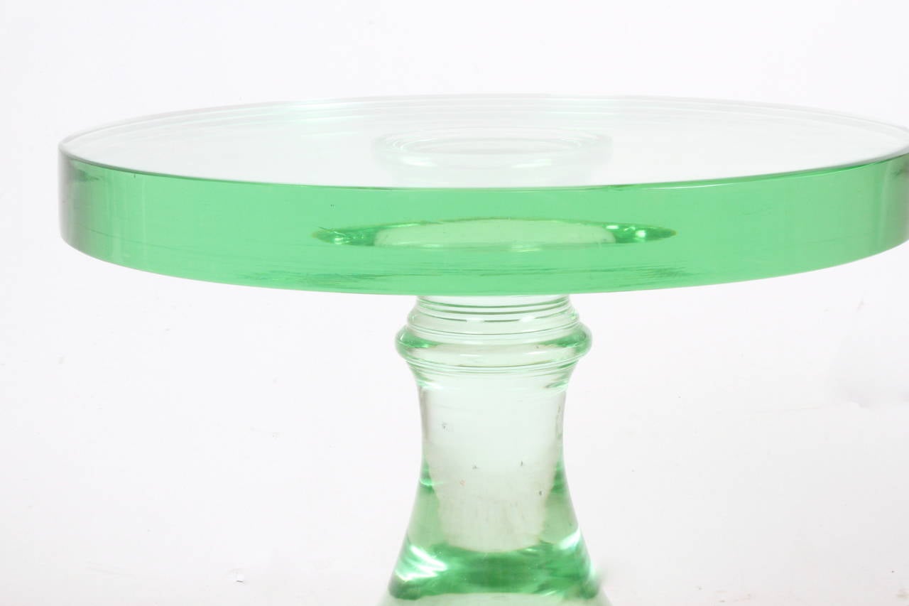 Late 20th Century Murano Glass Baulaster Side Table by Wicker Works