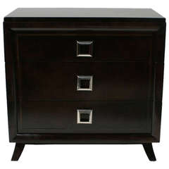 Chest of Drawers with Nickel Hardware and Splayed Legs 6
