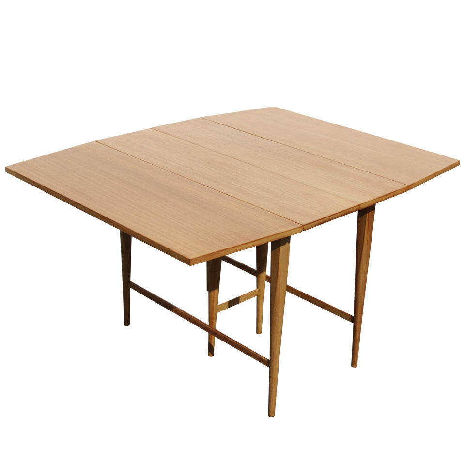 McCobb Drop-Leaf Dining Table with Three Leaves For Sale