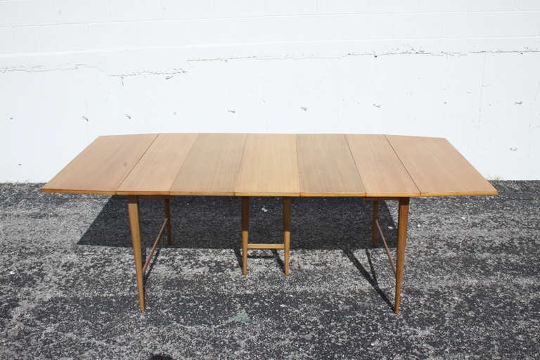 Mid-20th Century McCobb Drop-Leaf Dining Table with Three Leaves For Sale