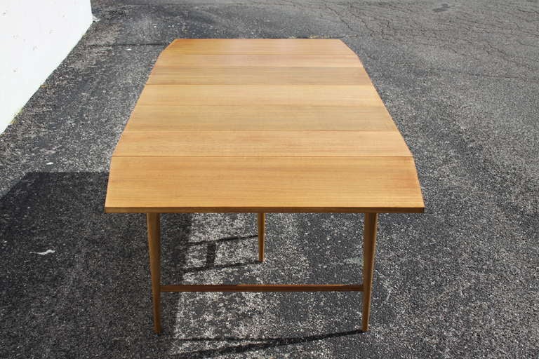 Walnut McCobb Drop-Leaf Dining Table with Three Leaves For Sale