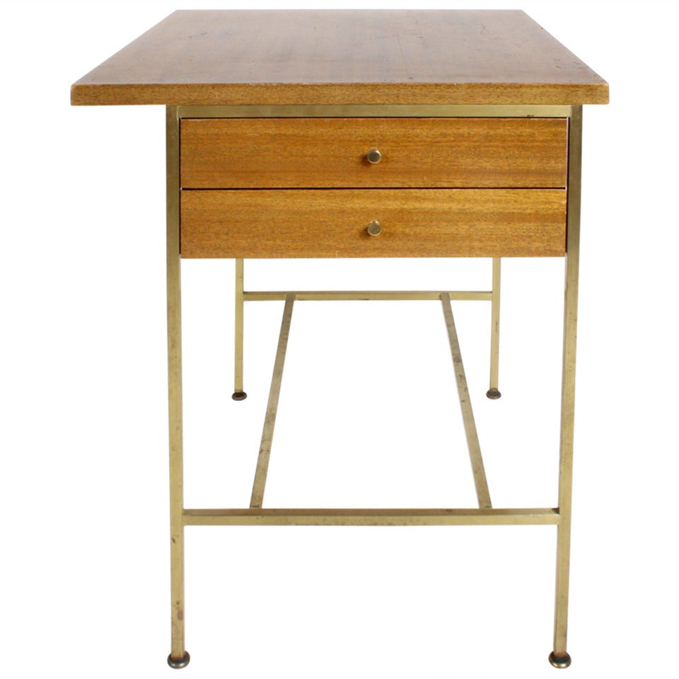 Paul McCobb Calvin Group End Table with Brass Base