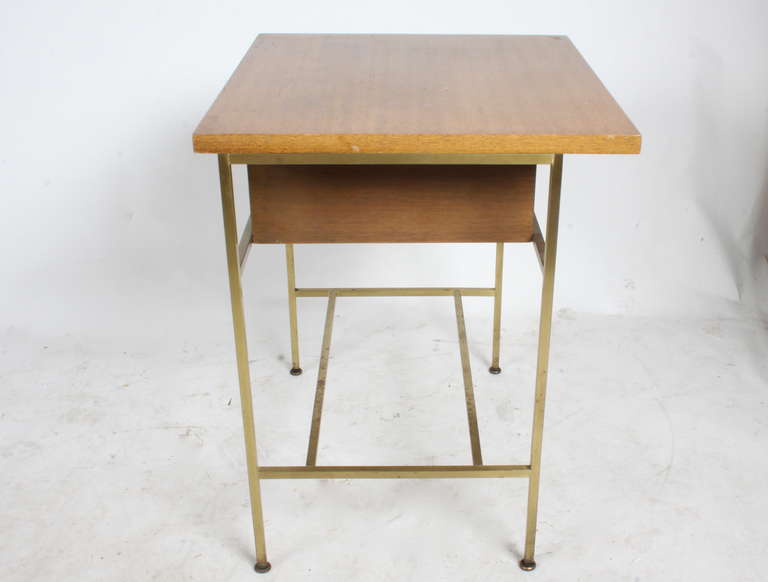 Mid-20th Century Paul McCobb Calvin Group End Table with Brass Base