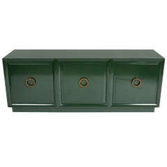 T.H. Robsjohn-Gibbings for Widdicomb green lacquered sideboard