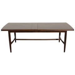 Mid-Century Mahogany Dining Table with Extension Leaf
