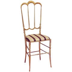 Italian Brass Side Chair