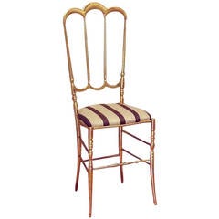 Italian Brass Side Chair Italian Brass Side Chair
