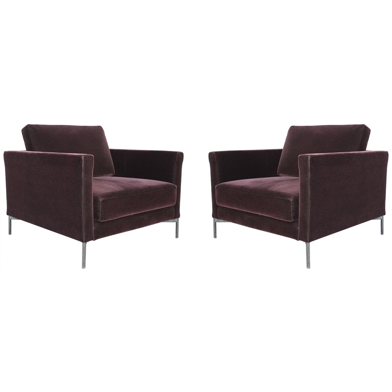 Pair of Knoll Divina lounge chairs by Piero Lissoni