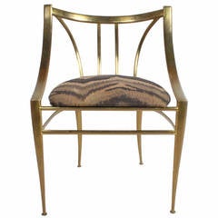 Italian Brass Occasional Chair