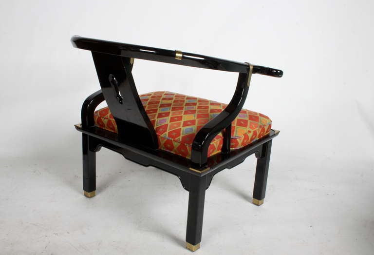Pair of Century Furniture Chinese Modern Armchairs In Good Condition In St. Louis, MO