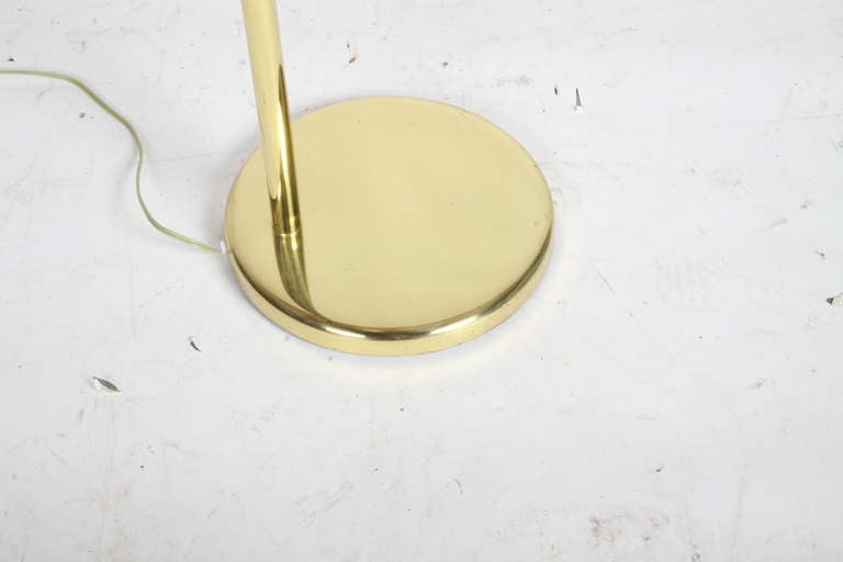 American Pairs or Singles of Nessen Floor Lamps in Either Nickel, Chrome or Brass