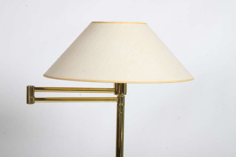 Pairs or Singles of Nessen Floor Lamps in Either Nickel, Chrome or Brass 2