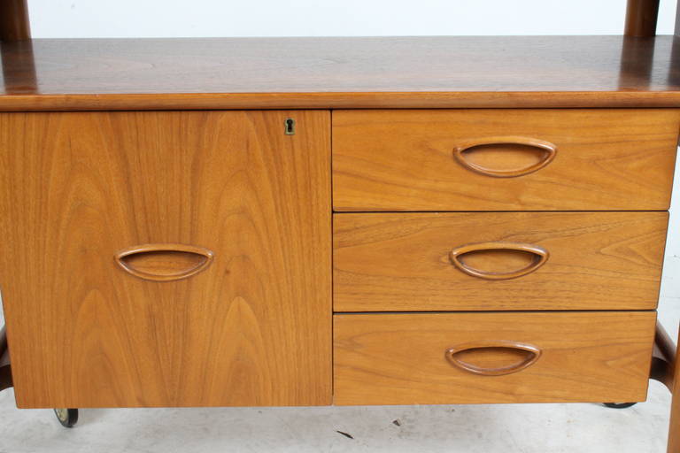 Mid-Century Drop Leaf Bar Cart by Drexel Heritage 1