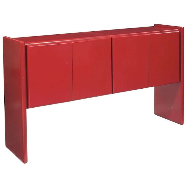 Milo Baughman for Thayer- Coggin Mid- Century Modern Ivory Lacquered Sideboard 1