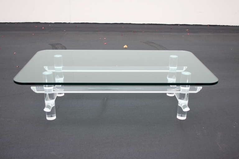 Les Prismatiques Lucite Coffee Table
