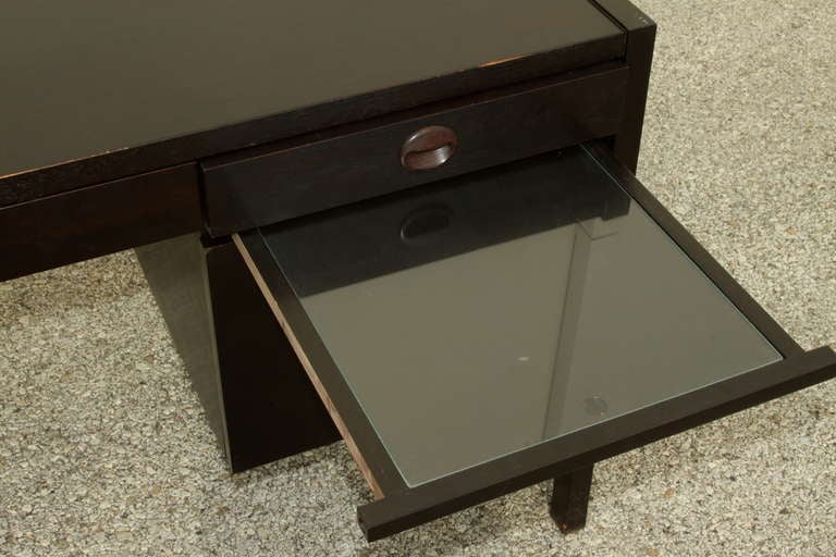 Edward Wormley for Dunbar Desk and Return In Excellent Condition For Sale In St. Louis, MO