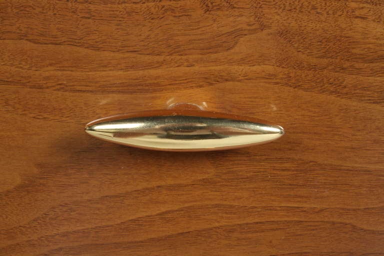 T. H. Robsjohn-Gibbings for Widdicomb dresser with Gold porcelain Hardware 2