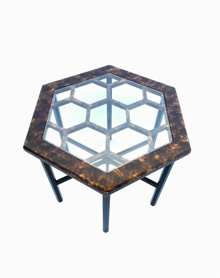 American John Widdicomb Hexagonal Side Table