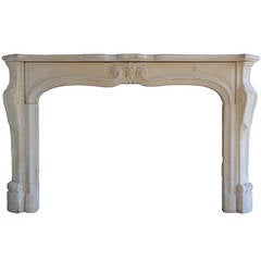 French Louis the 15 period limestone fireplace - 18th century 9