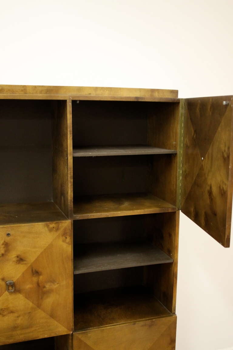 Johan Tapp pour Gumps Burled Wood Cabinet en vente 2