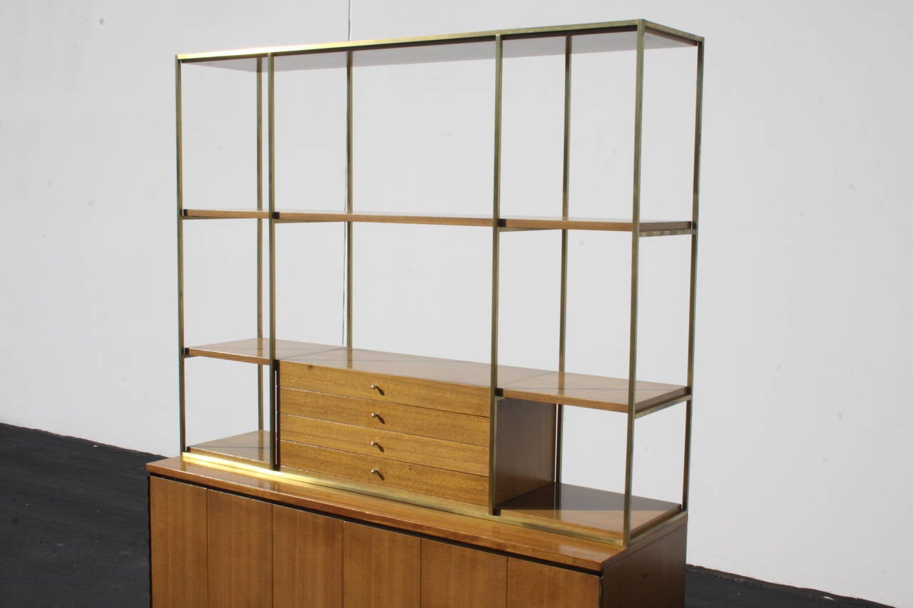 Paul McCobb for Calvin Brass Storage Top Display In Good Condition In St. Louis, MO