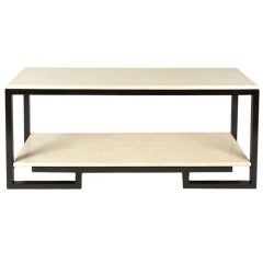 Paul Frankl Cork and Mahogany Console table