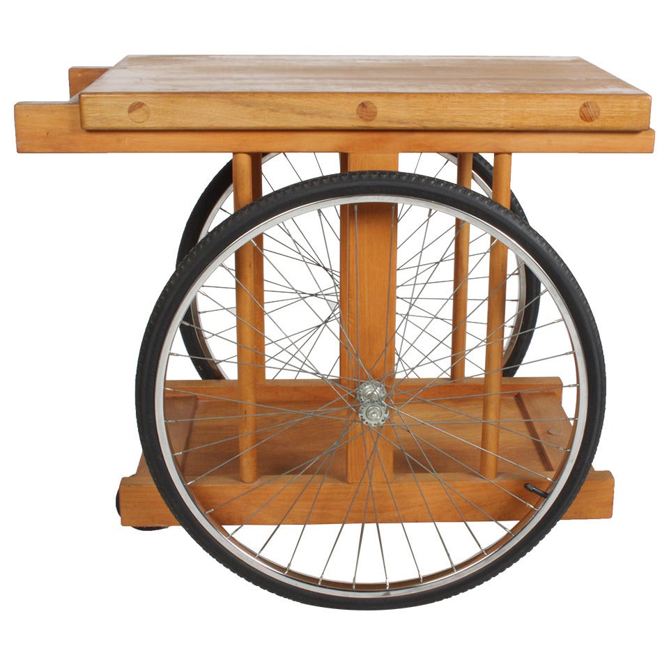 "Chopping Block on Wheels" Bar Cart by B. W. Saunders