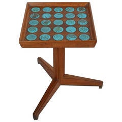 Janus Side Table by Edward Wormley for Dunbar with Natzler Tiles 1