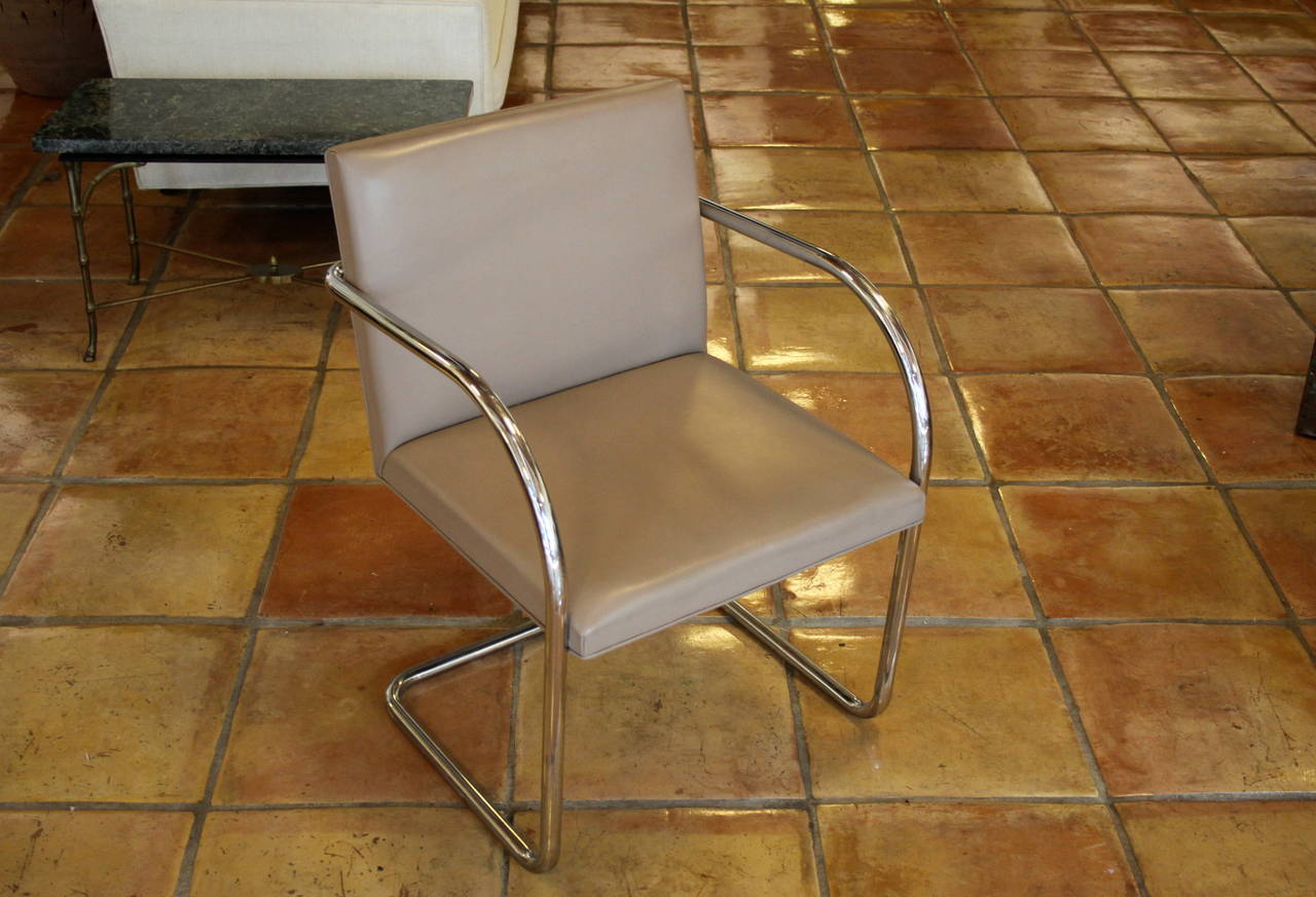 Set of Four Knoll Tubular Brno Chairs by Mies Van Der Rohe 2