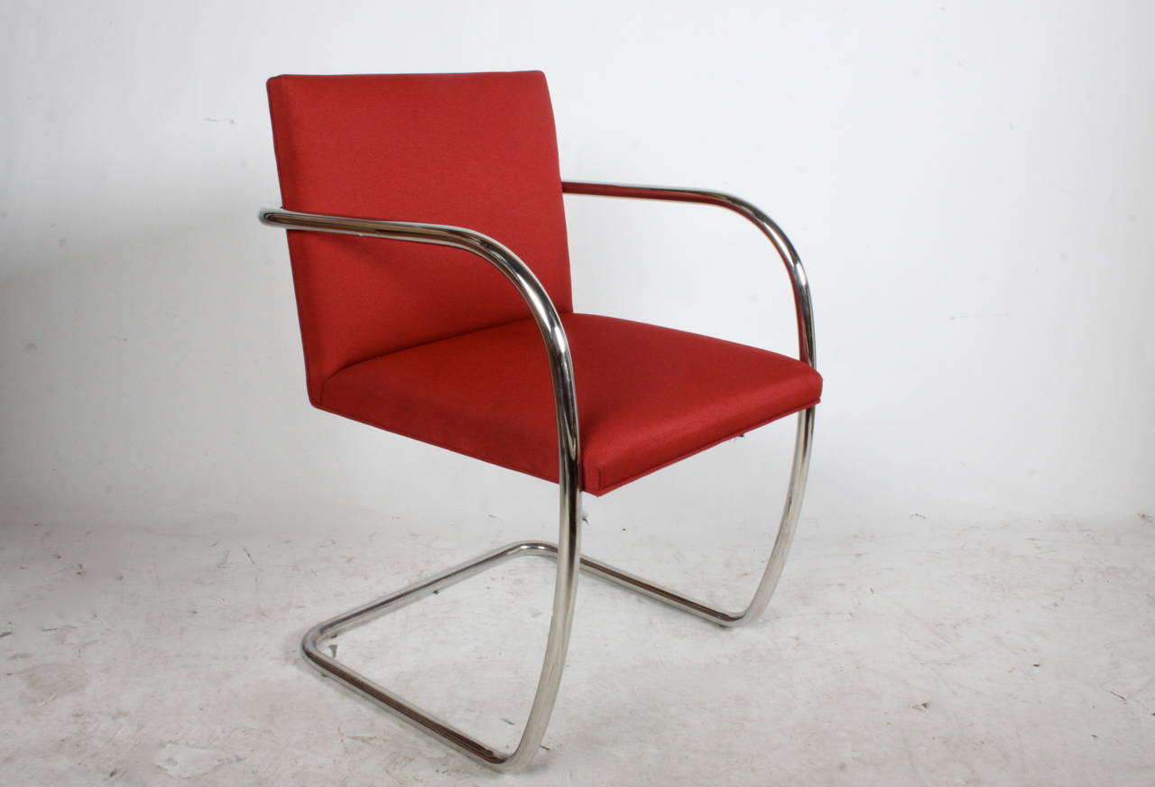 American Set of Four Knoll Tubular Brno Chairs by Mies Van Der Rohe