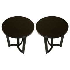 Pair of 1940's Mahogany End tables with pinwheel bases