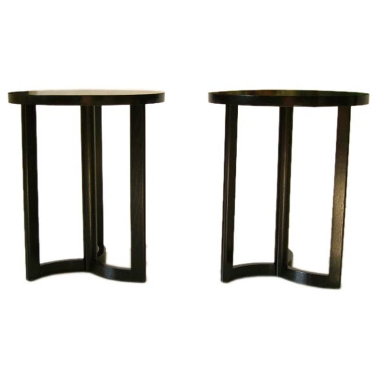 Pair of 1940's Mahogany End tables with pinwheel bases