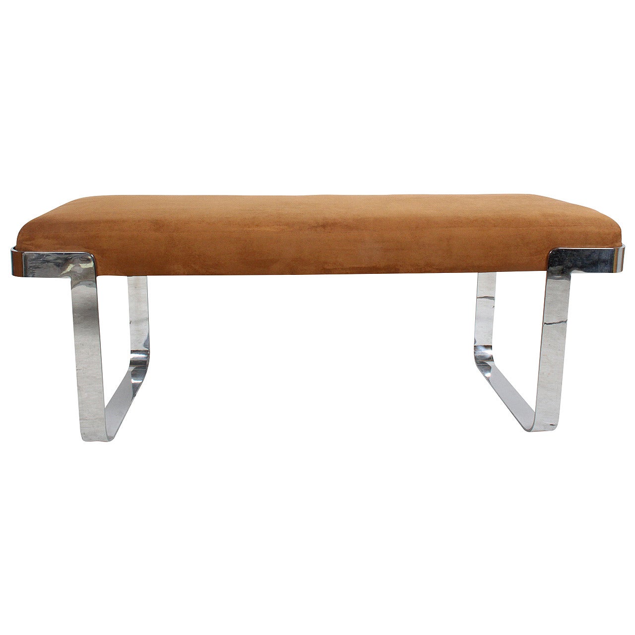 Milo Baughman Chrome Base Bench