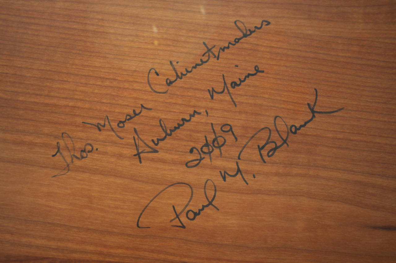 Custom Thos. Moser Desk dated 2009 signed Paul M. Blank In Excellent Condition In St. Louis, MO