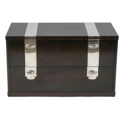 Vintage Heritage Chest of Drawers with Nickel Strap Details