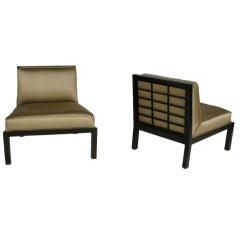 Pair of Baker Far East Slipper Chairs designed by Michael Taylor 11