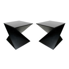 Pair of  Italian Cubist  Side Tables