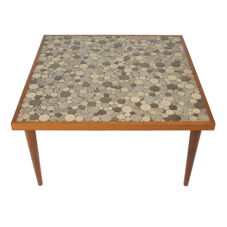 Gordon Martz Tile Top Square Table For Sale at 1stdibs