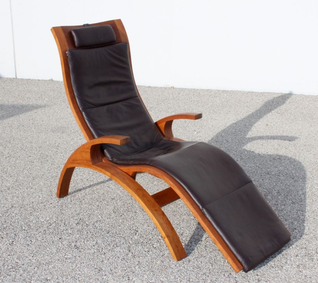 Thomas Moser chaise lounge In Excellent Condition In St. Louis, MO